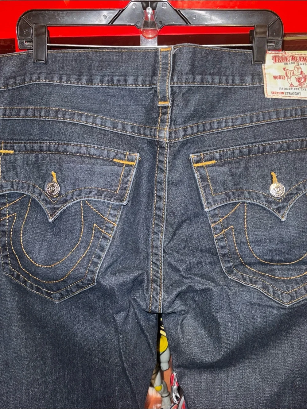 True Religion x Dark Wash Classic Straight Leg Jeans